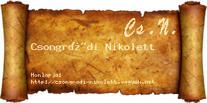 Csongrádi Nikolett névjegykártya